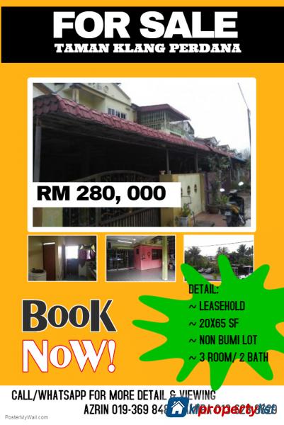 Pictures of 3 bedroom 1.5-sty Terrace/Link House for sale in Klang