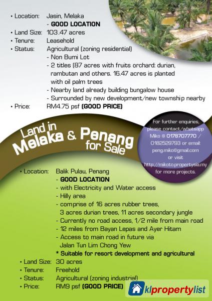 Picture of Other land for sale in Jasin