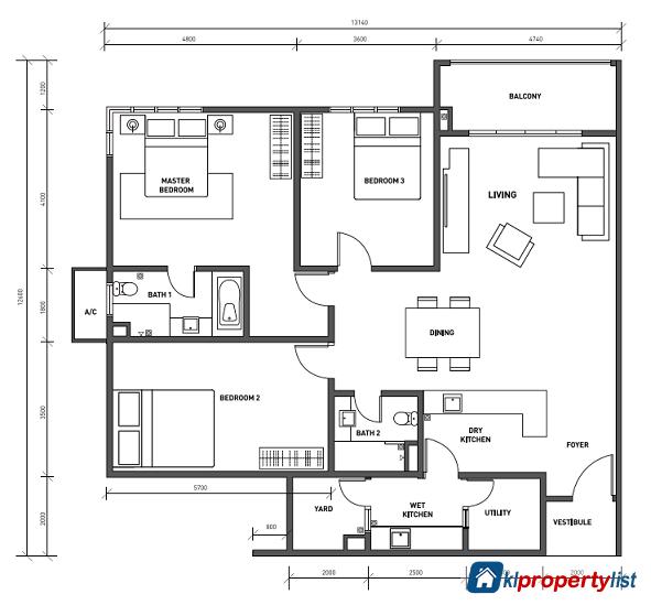 3 bedroom Condominium for sale in Jalan Kuching - image 5