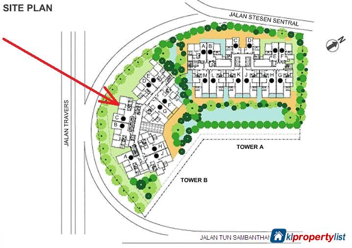 3 bedroom Condominium for sale in KL Sentral in Malaysia