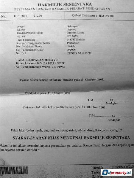 Agricultural Land For Sale In Banting 7518 Klpropertylist Com Mobile